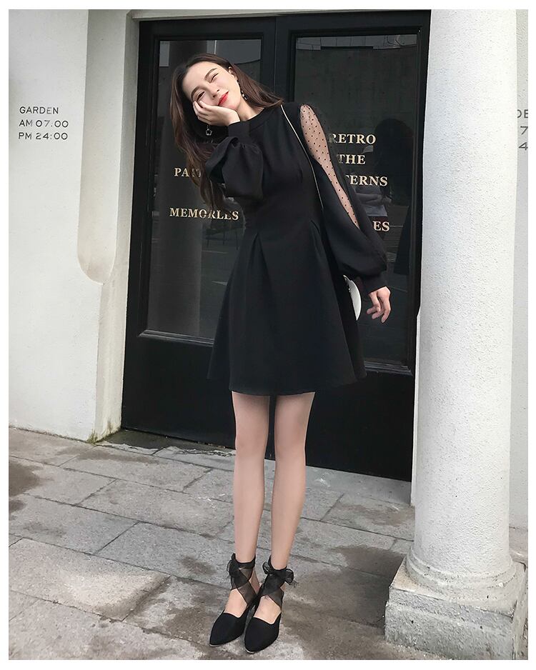 【dress】好感度UP!気質満点春冬オシャレレースファッションワンピース G2550