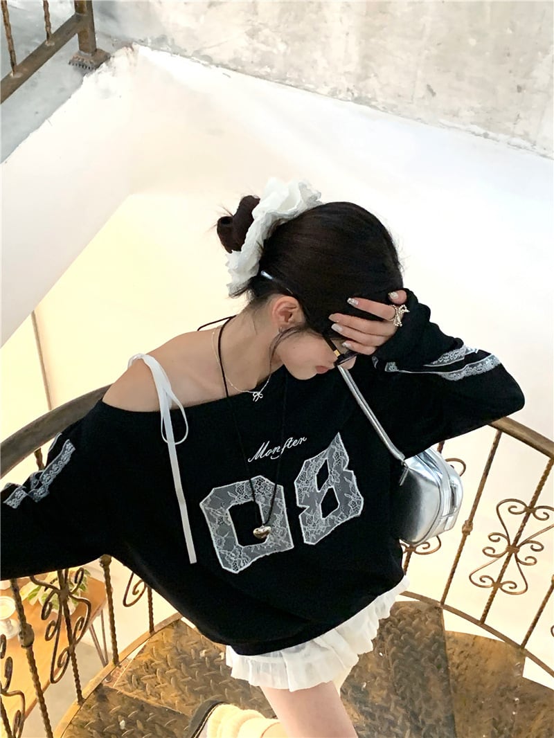 【tops】オフショルダープルオーバー　M26038