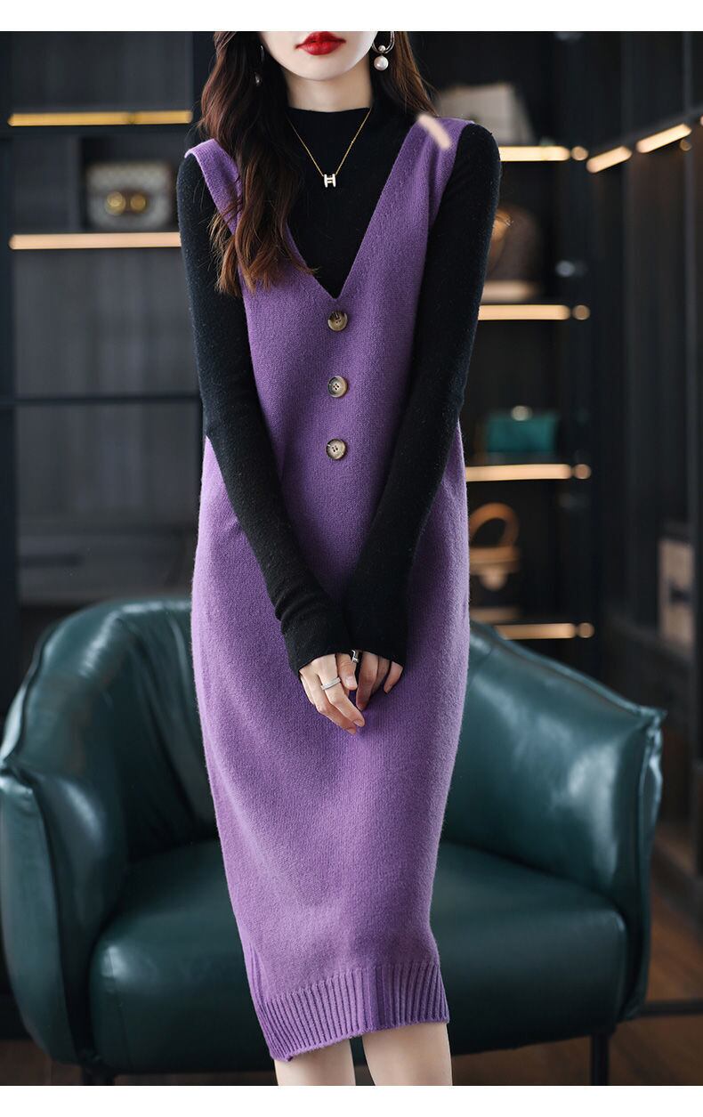 【dress】Ｖネックベストワンピース 　N2238