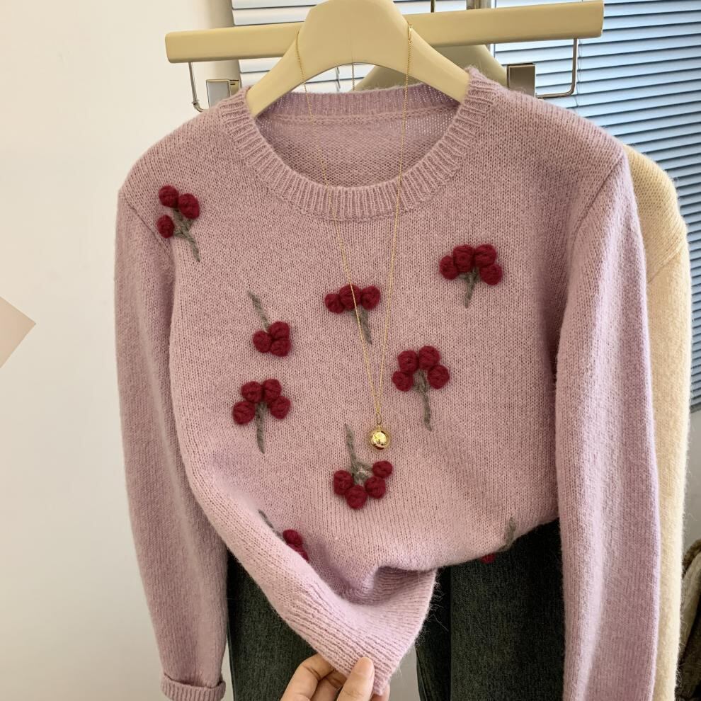 【tops】クルーネックニットセーター　M29253