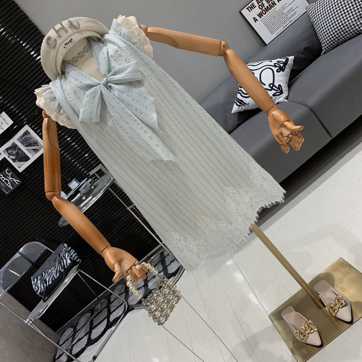 【dress】リボン付きワンピース　M25260