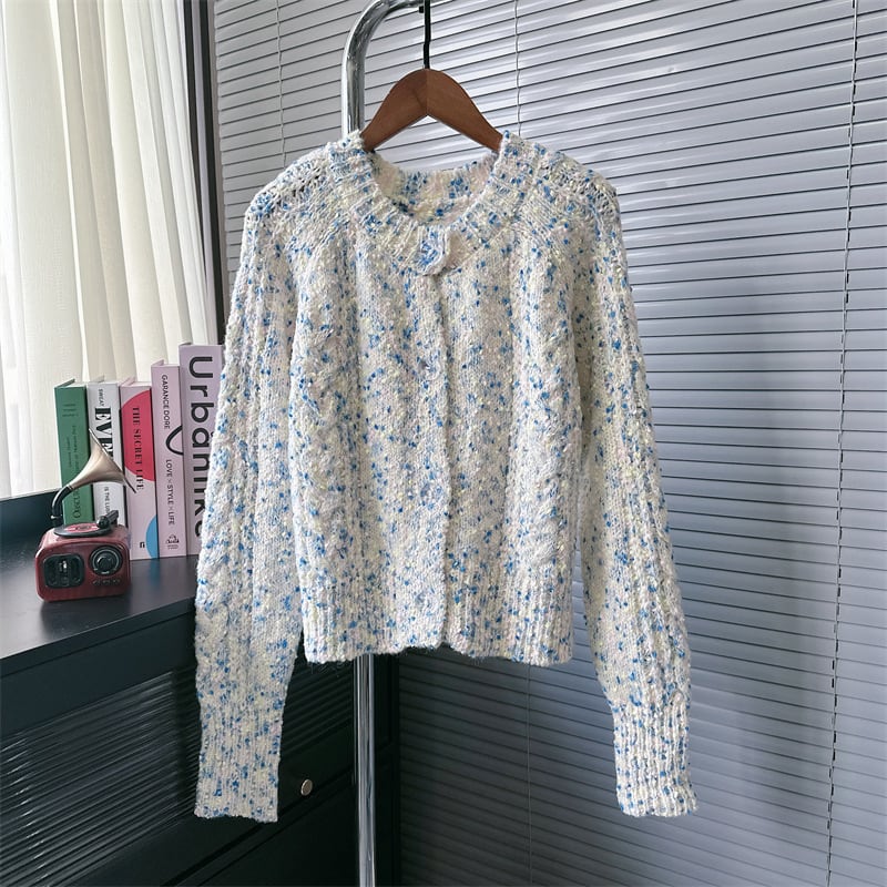 【outer】クルーネックニットカーデ　M25577