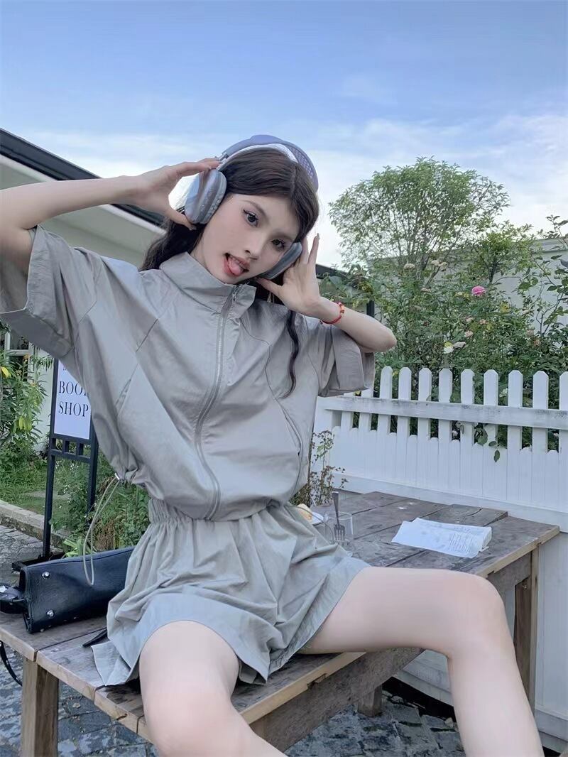 【set】カーディガンアウター+ショートパンツ２点セットG21286