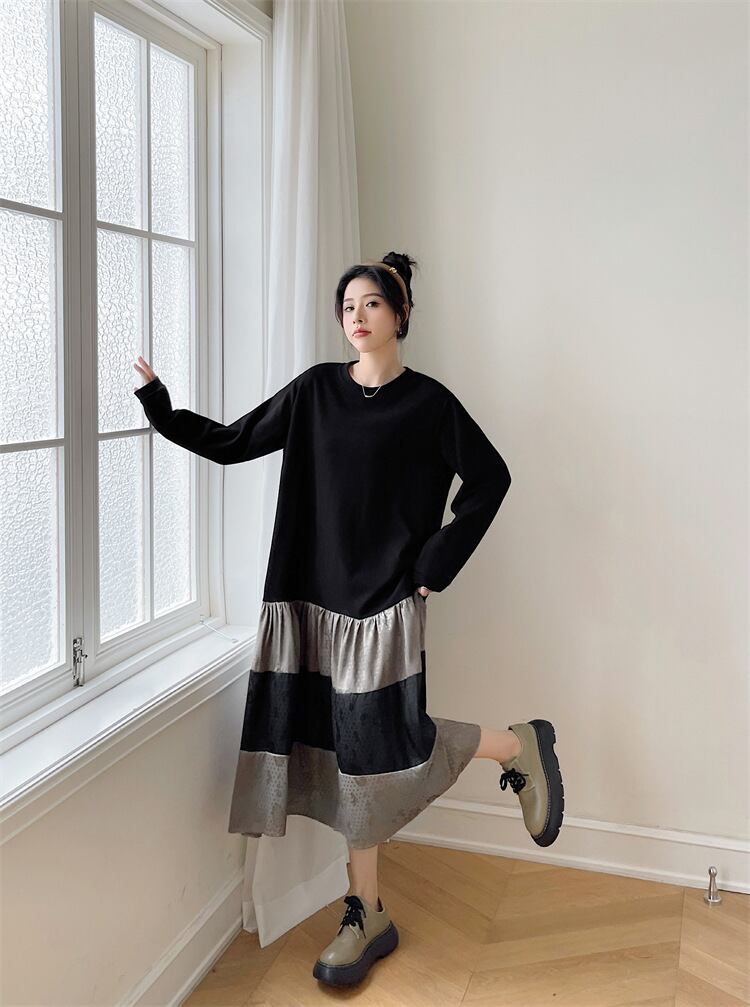 【dress】ドッキングカジュアルワンピース　M28936