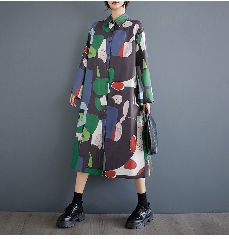 【dress】プリントカジュアルワンピース　M29404