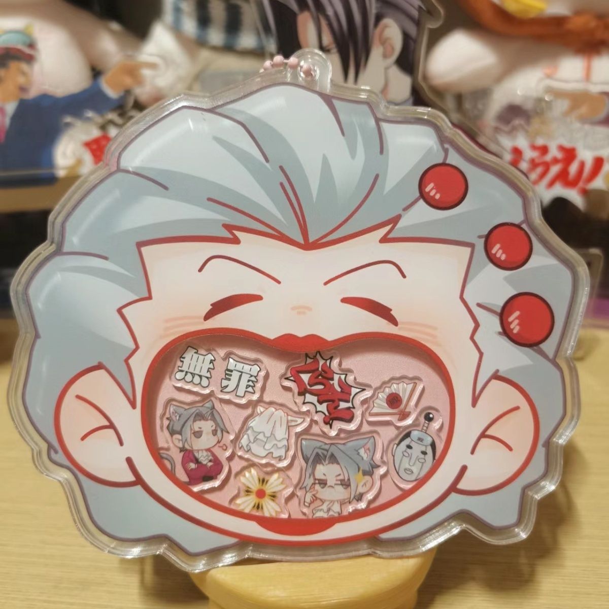 【GOODS】逆転裁判 御剣怜侍 シャカシャカ キーホルダー チャームＱ2199