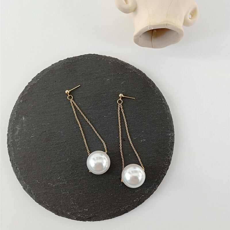 【小物】超人気 シンプルスウィート気質パールフリンジピアスアクセサリー