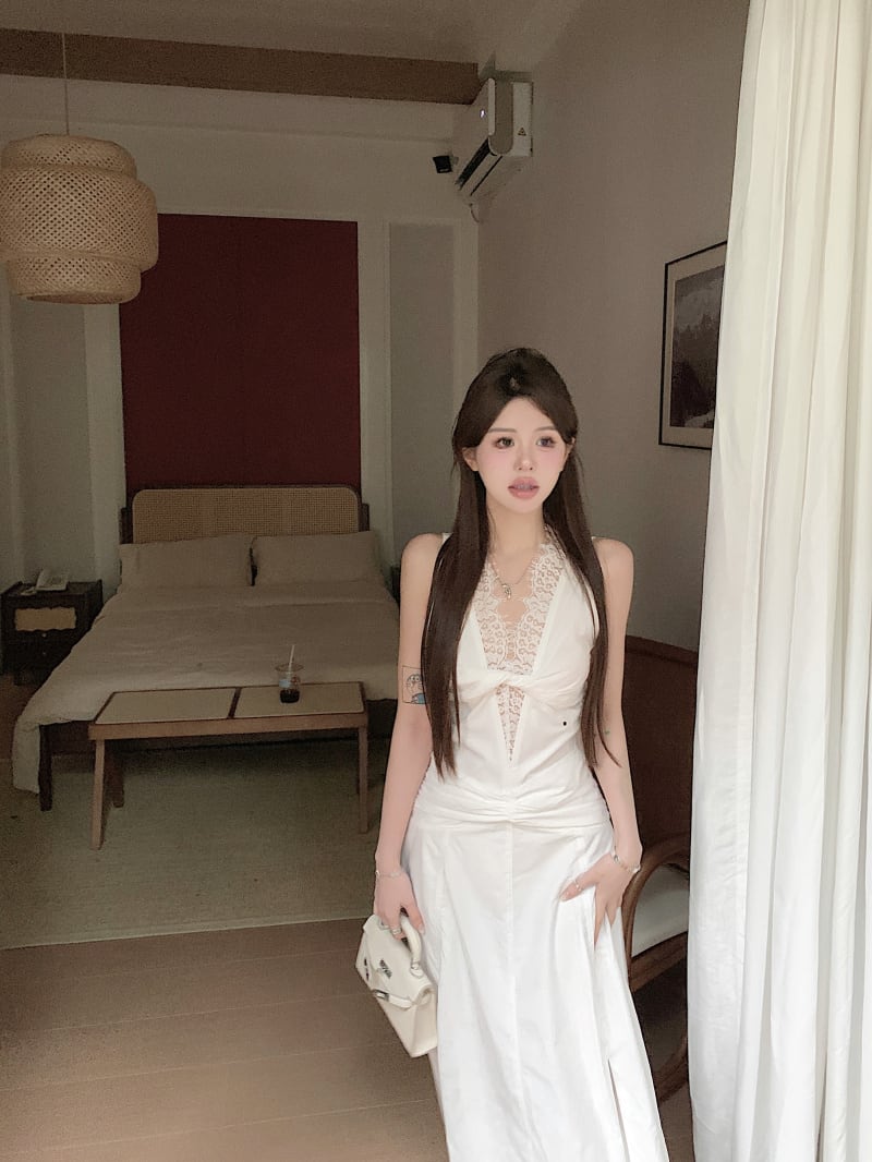【dress】レースノースリーブワンピース　M24505