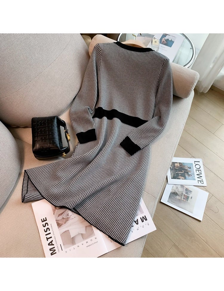 【dress】千鳥格子ワンピース　M25487