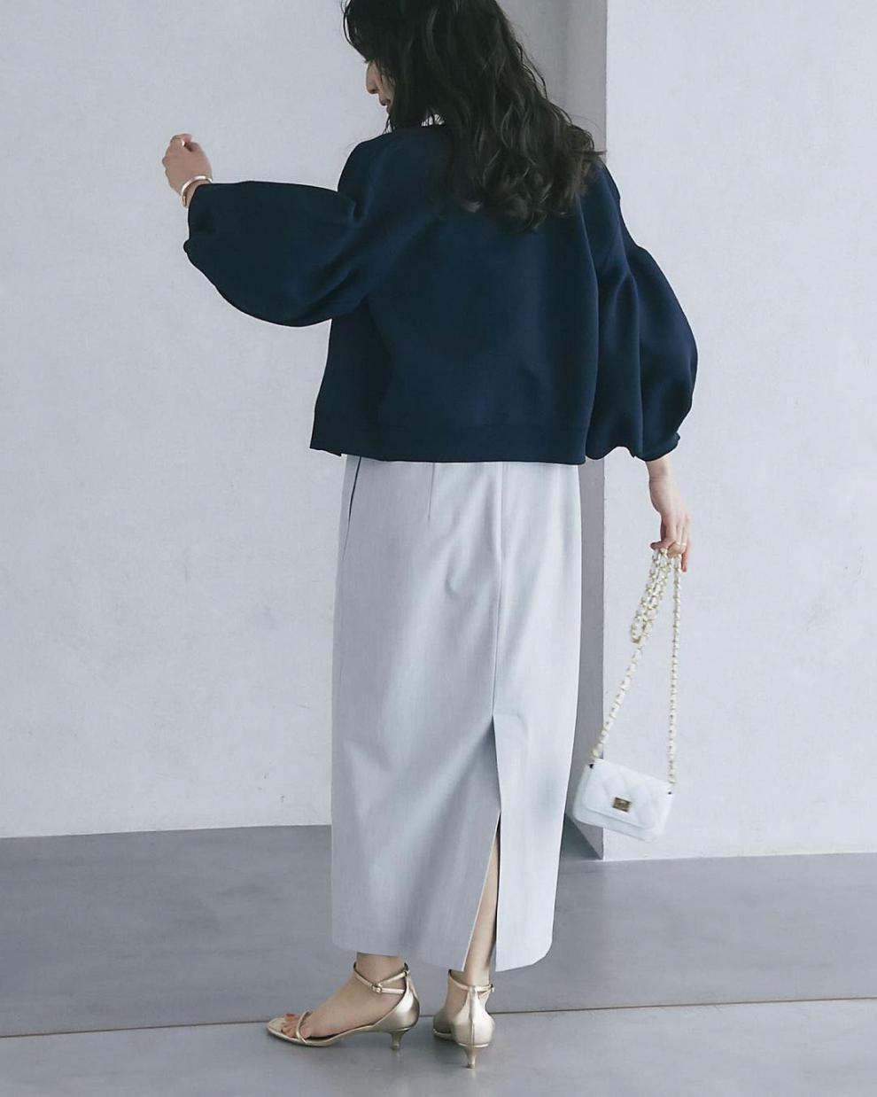 【outer】2WAYパフスリーブニットカーデ　M25560