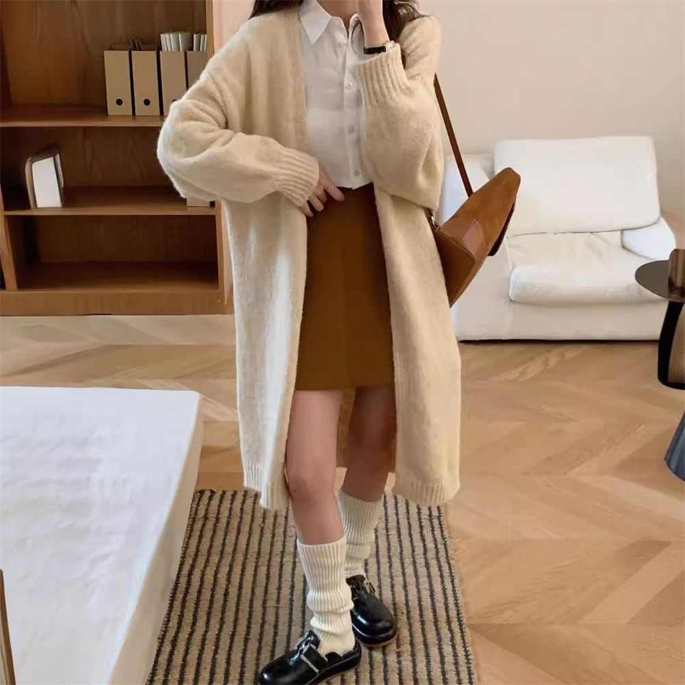 【outer】ロング丈ニットカーデ　M25967