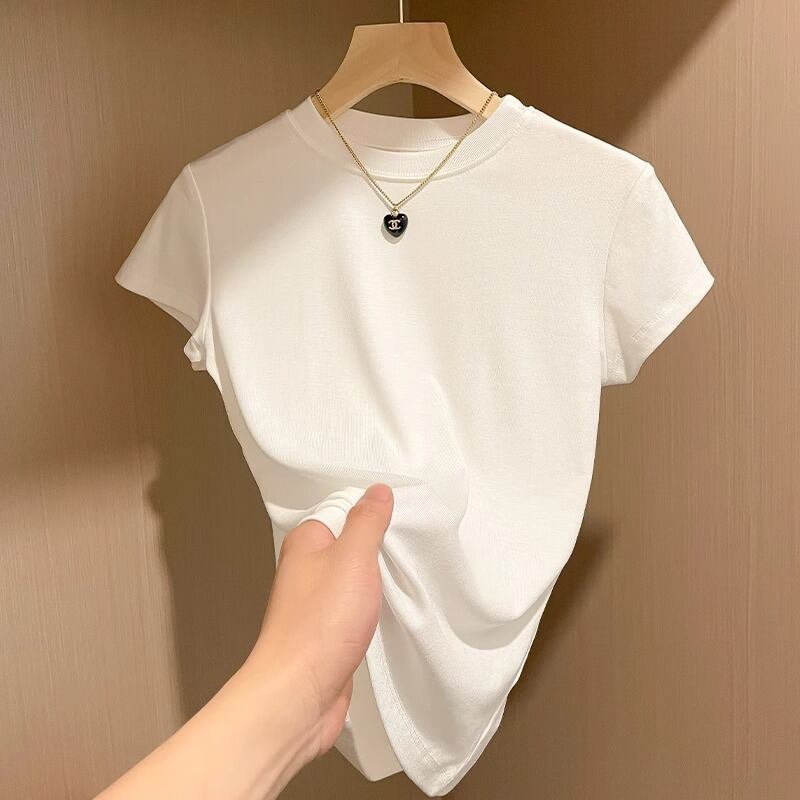 【tops】ラウンドネック半袖ＴシャツF7403