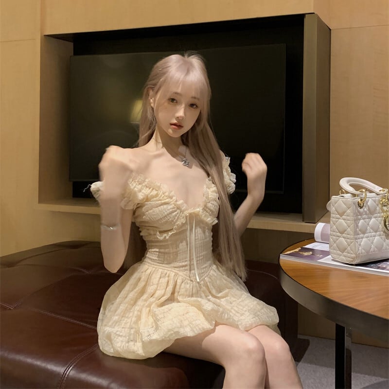 【dress】フリルデートワンピース　M30069