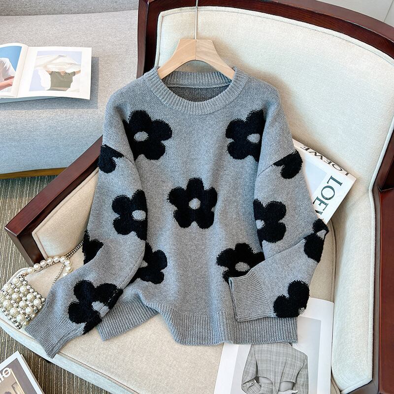 【tops】クルーネックニットセーター　M19130