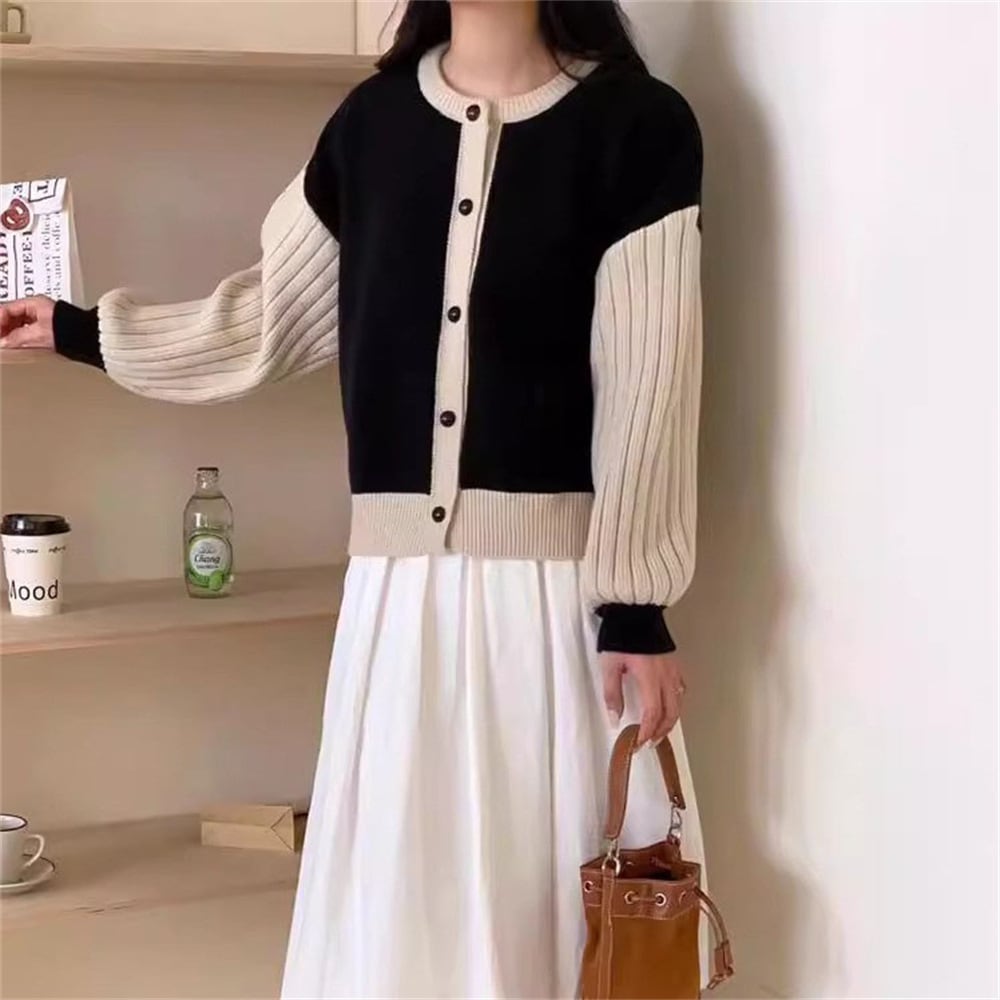 【outer】切り替えニットカーデ　M25979