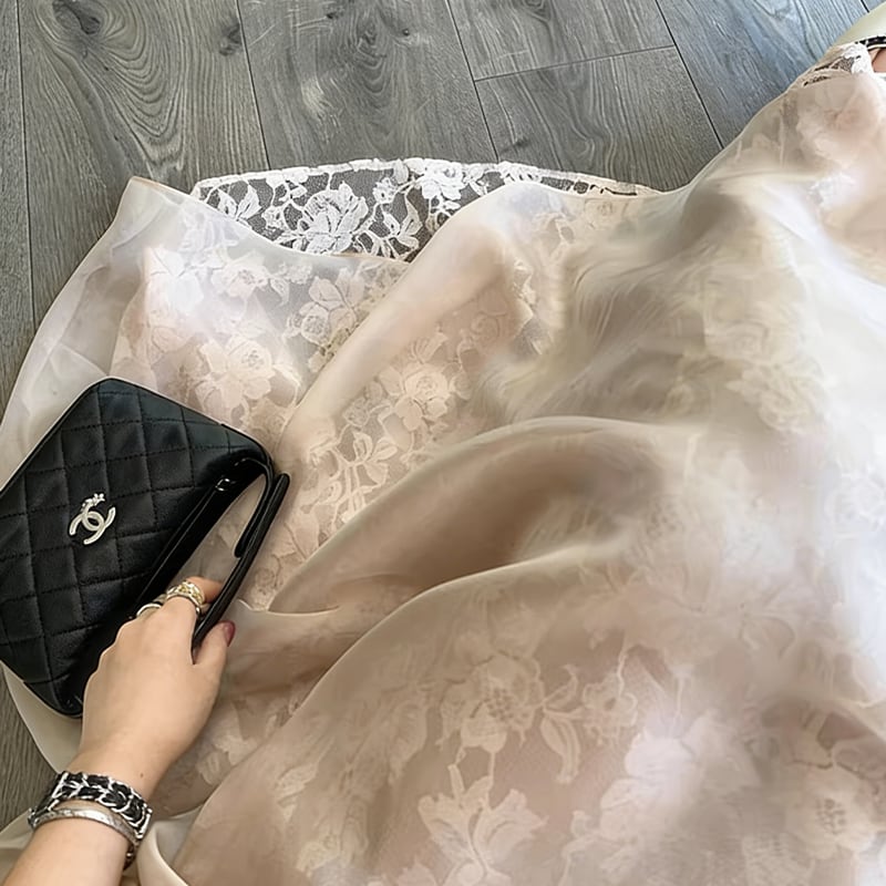 【dress】レースキャミワンピース Q8384