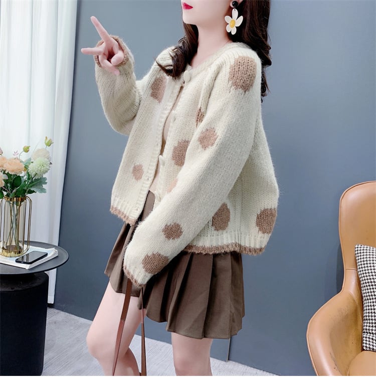 【outer】クルーネックニットカーデ　M26954