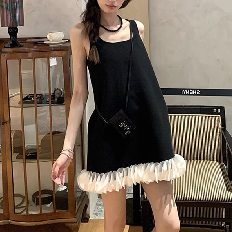 【dress】ベスト切り替えワンピース　M24185