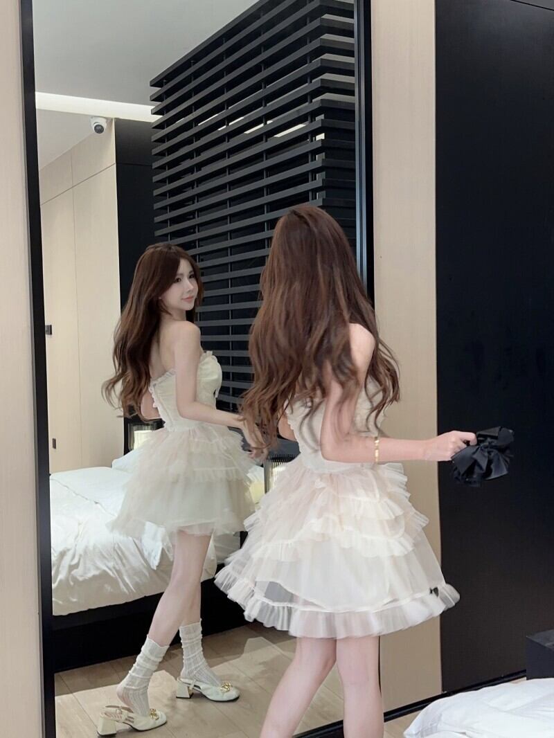 【dress】ベアトップチュールワンピース　M30151