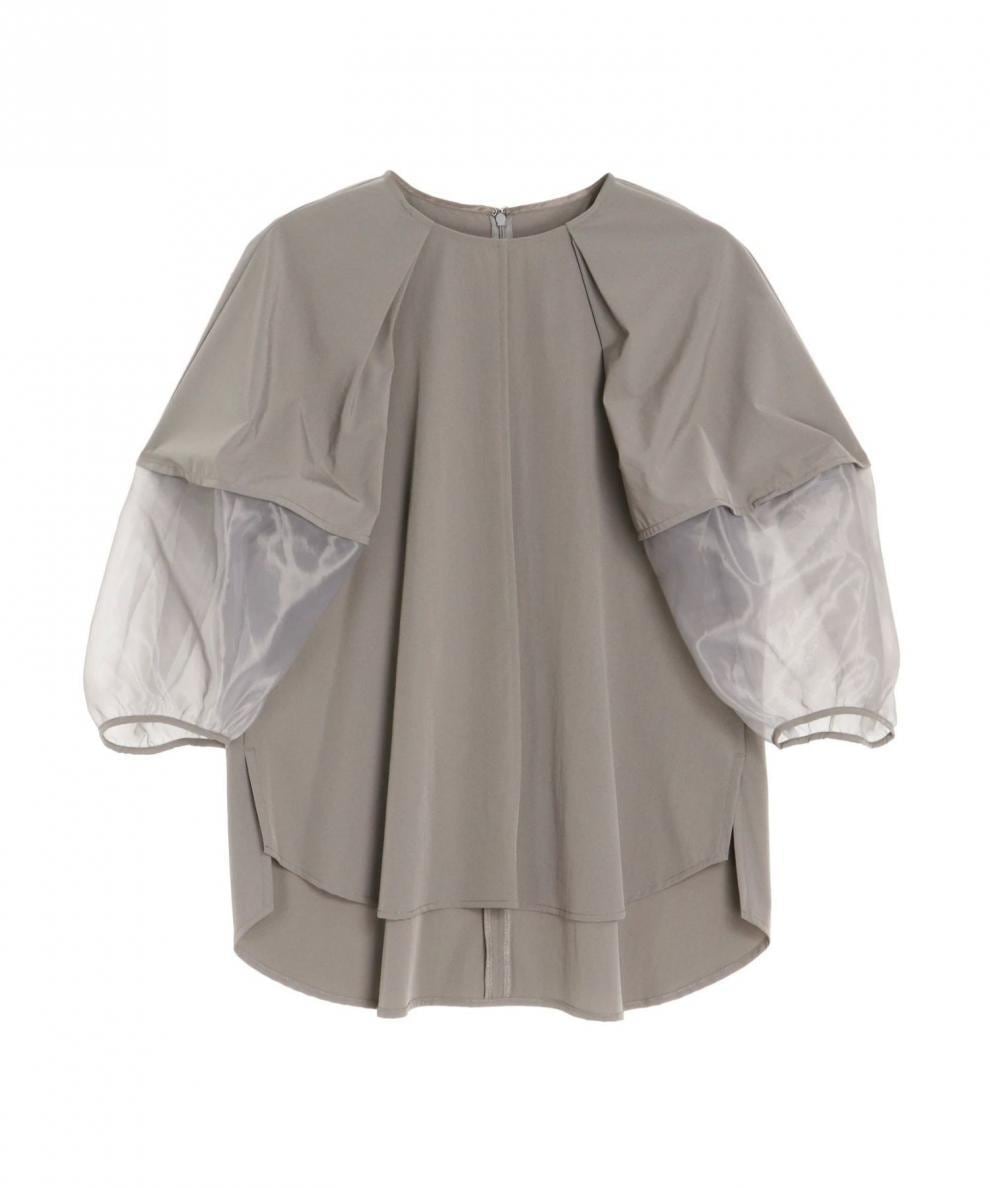 【tops】チュールコンビブラウス　M29949