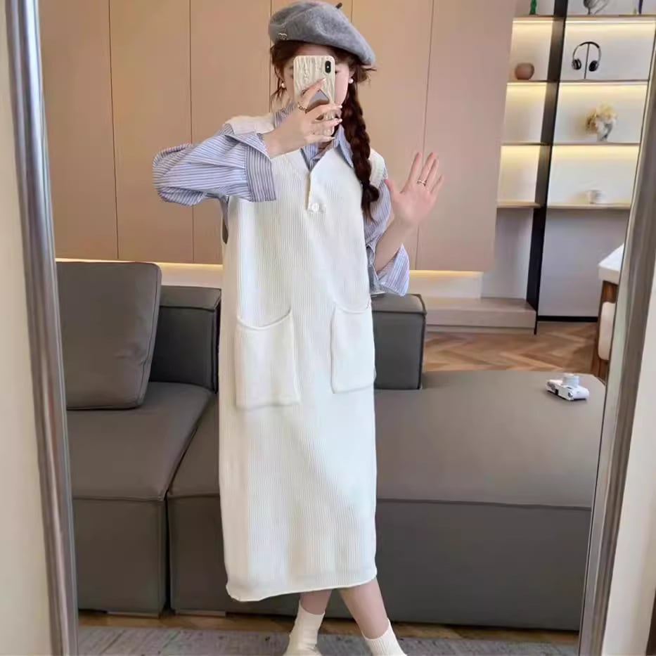 【dress】ベストニットワンピース　M25918