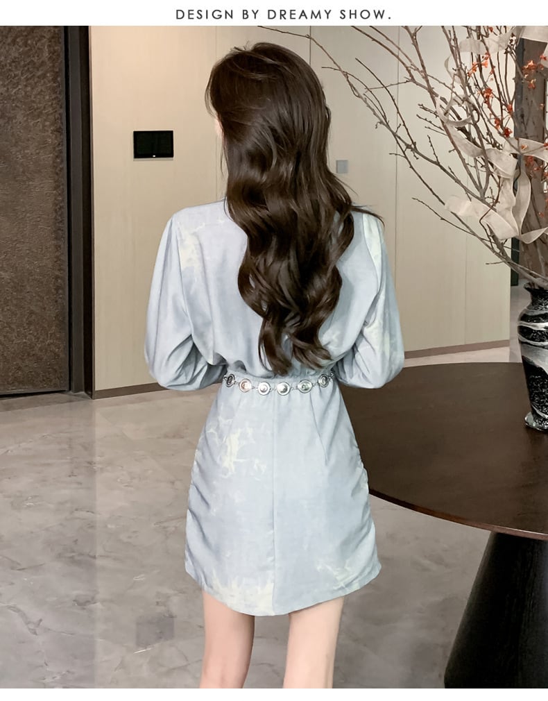 【dress】シャツワンピースベルト付き　M29681