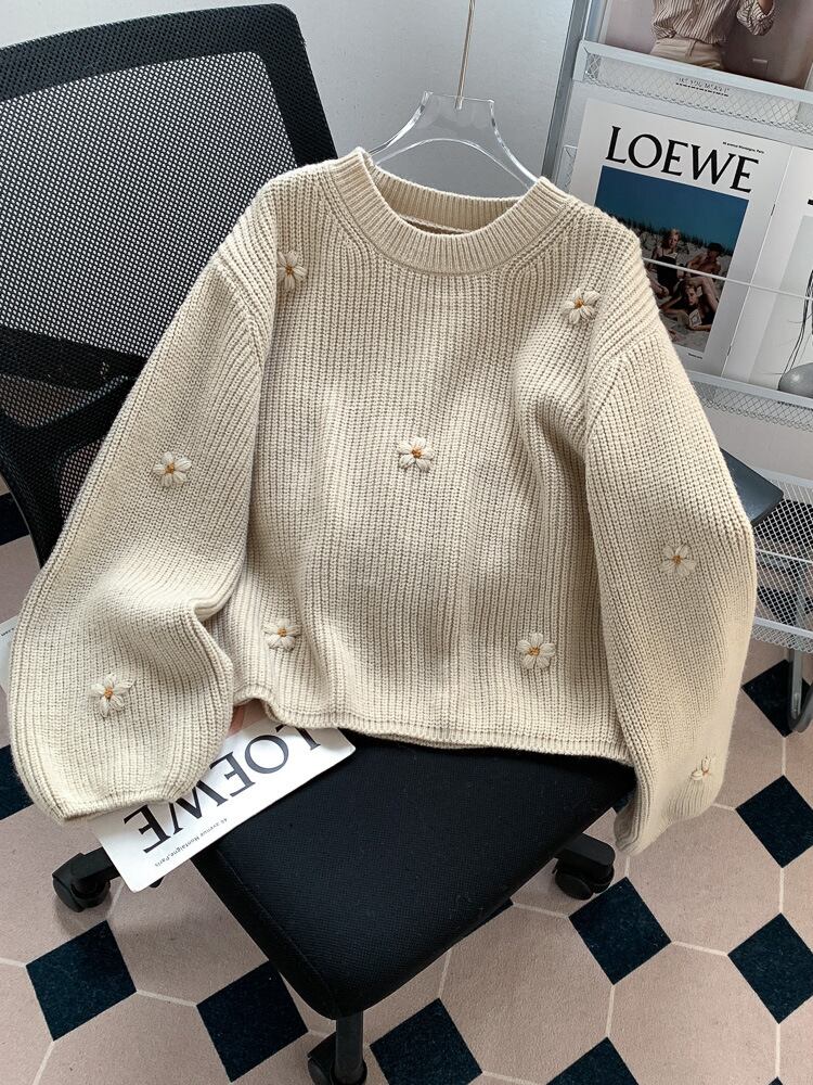 【tops】クルーネックニットセーター　M28853