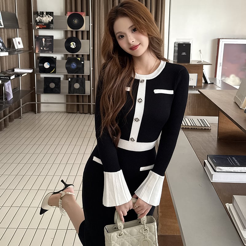 【dress】ニットワンピース Q6929