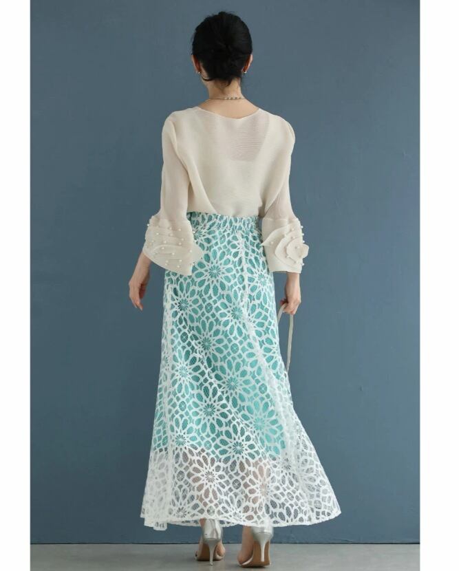 【tops】袖パールトップス　M30189