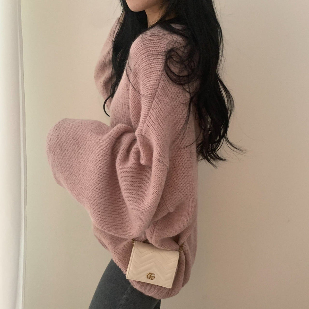 【tops】Vネックニットセーター　M25349