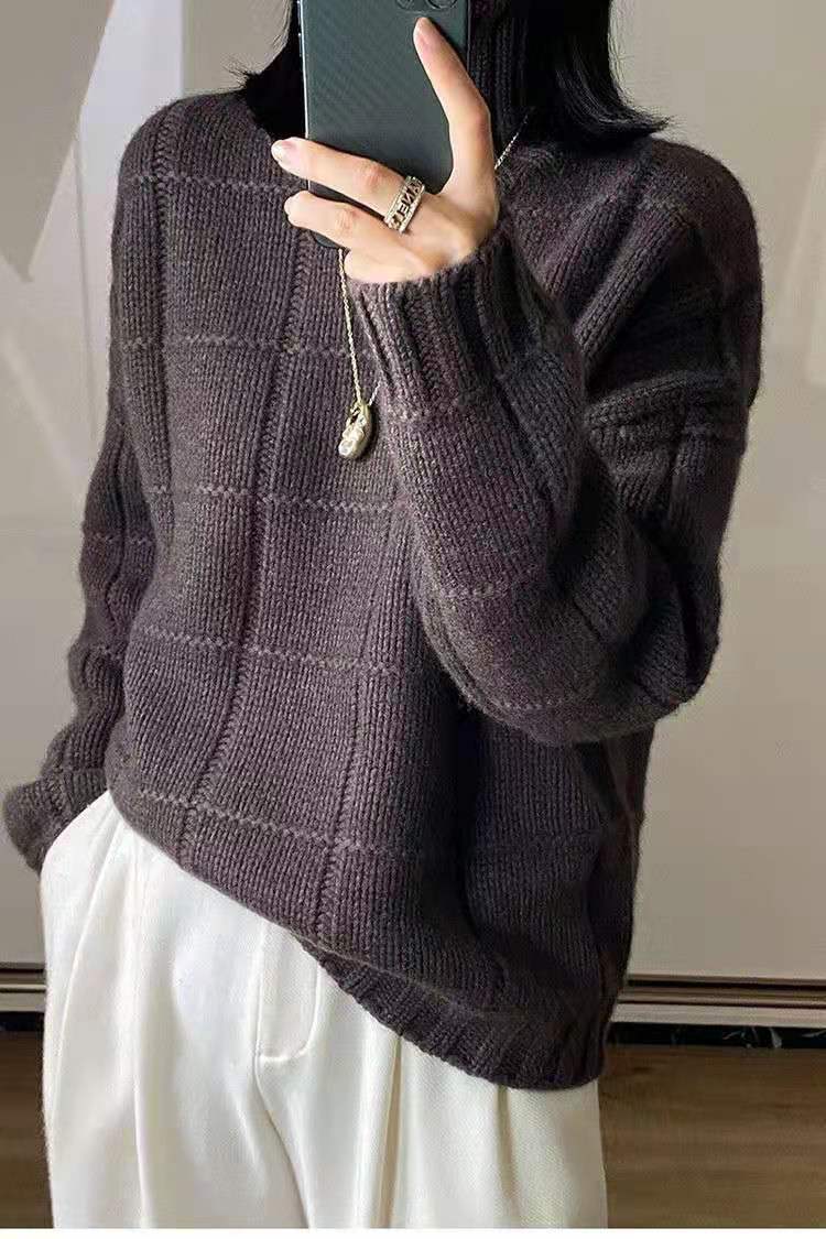 【tops】ハイネックニットセーター　M18312