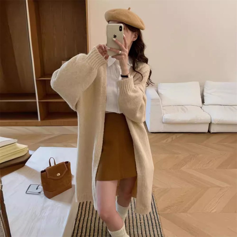 【outer】ロング丈ニットカーデ　M25967