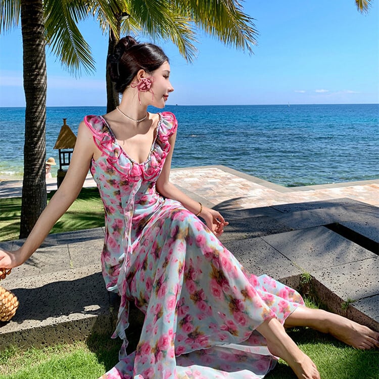 【dress】花柄キャミワンピース　M25134