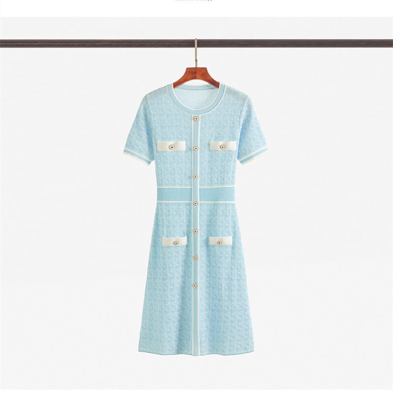 【dress】薄手ニットワンピース　M29746