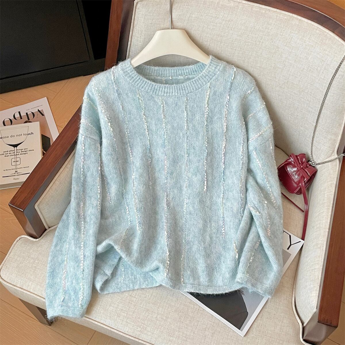 【tops】クルーネックニットセーター　M29212