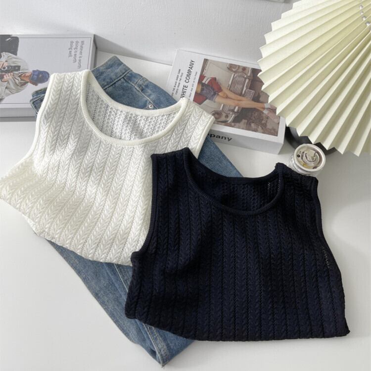 【tops】ニットノースリーブトップス　M29941