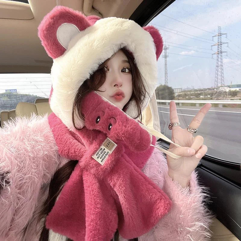 【小物】ふわふわ防寒対策帽子F8266