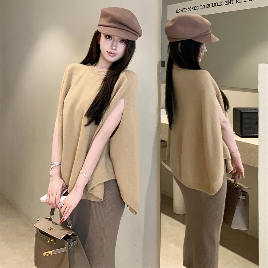 【tops】ニットケープ　M28134