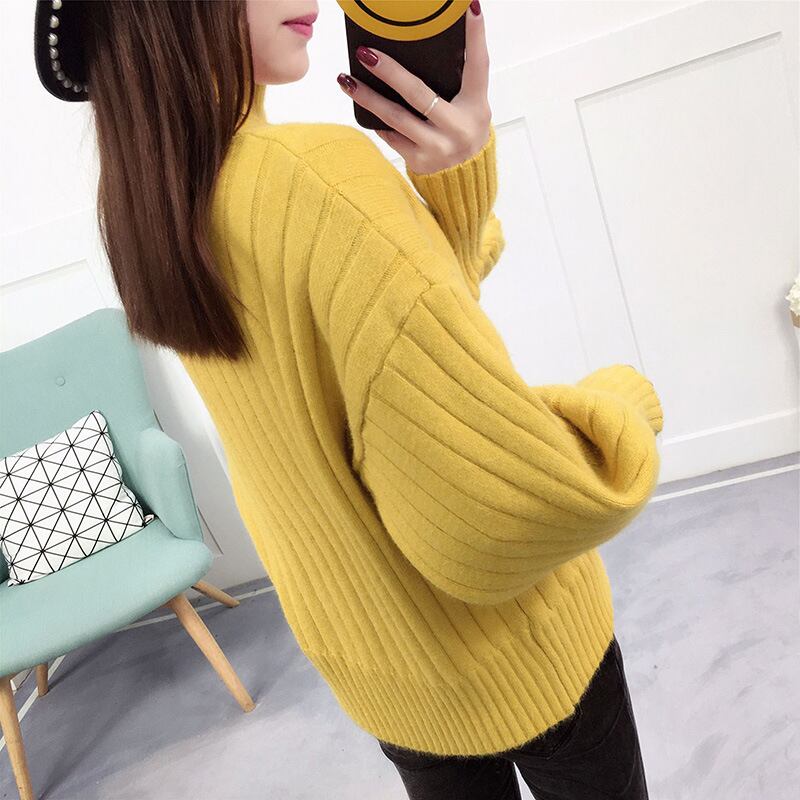 【tops】ランタンスリーブニットセーター　M28857