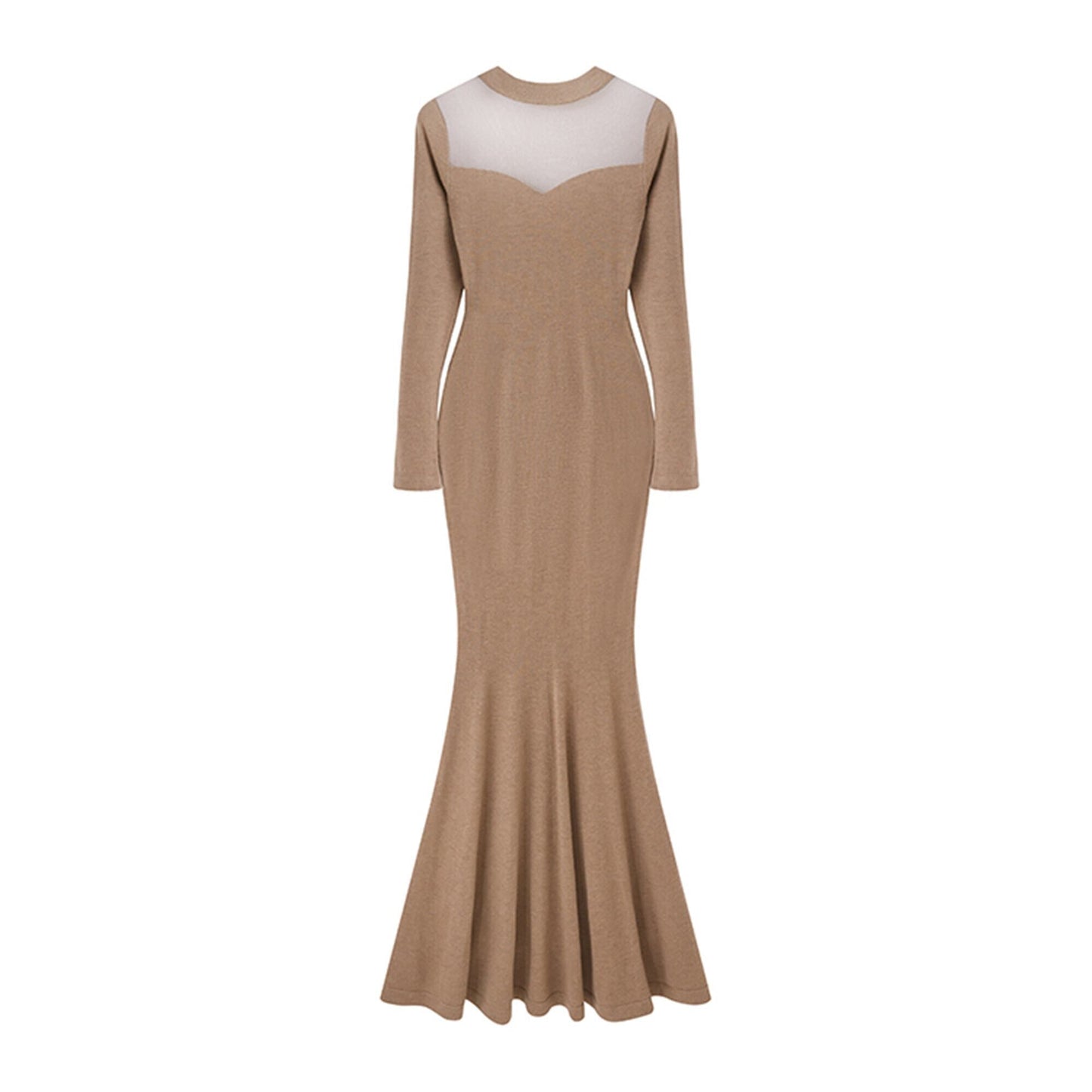 【dress】チュールドッキングマーメイドニットワンピース　N3511