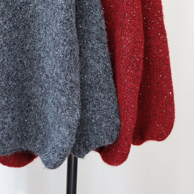 【tops】スパンコールニットセーター　M28566