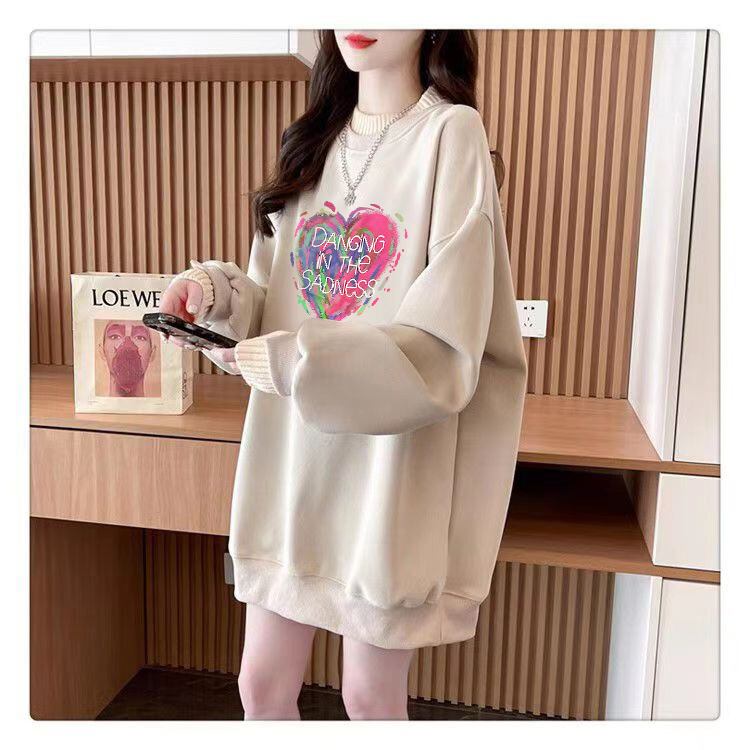 【tops】裹起毛プリントプルオーバー　M28815