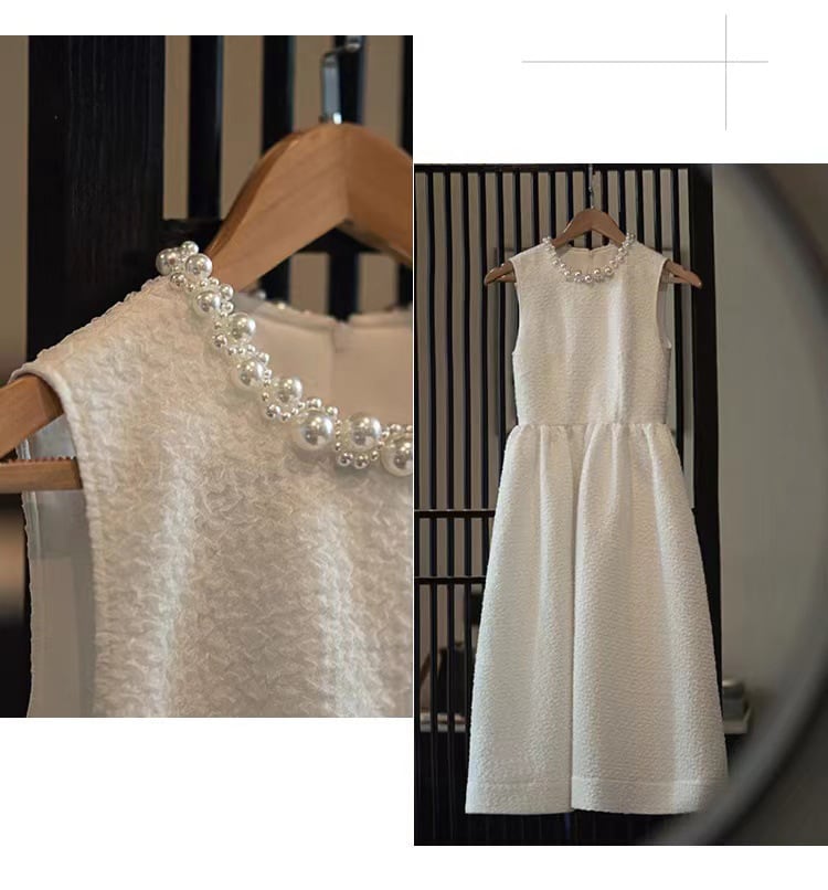 【dress】パールノースリーブワンピース　M24315