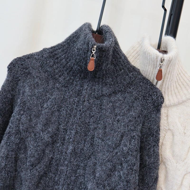 【outer】ファスナーニットカーデ　M27293