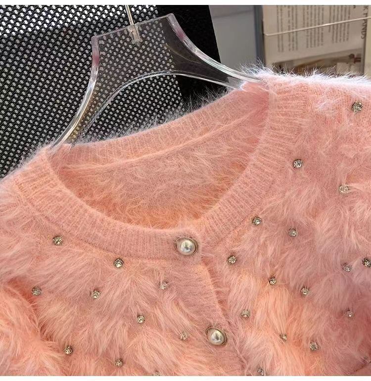 【outer】ビジューニットカーデ　M18811