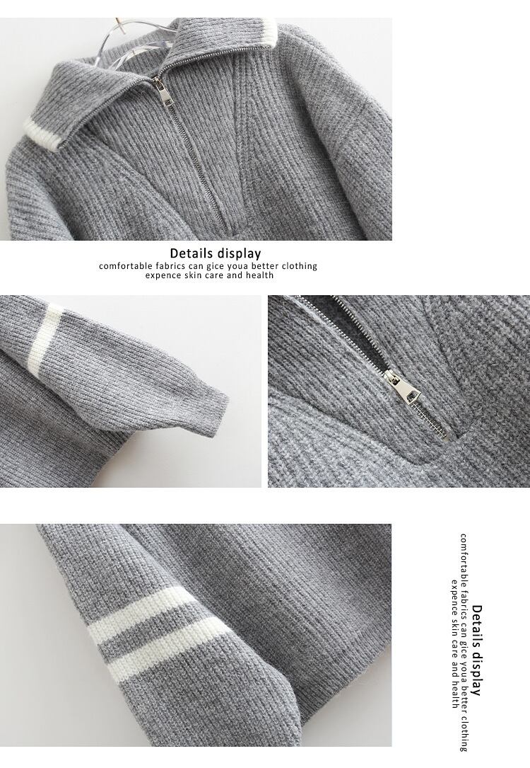 【tops】ファスナーニットセーター　M27253