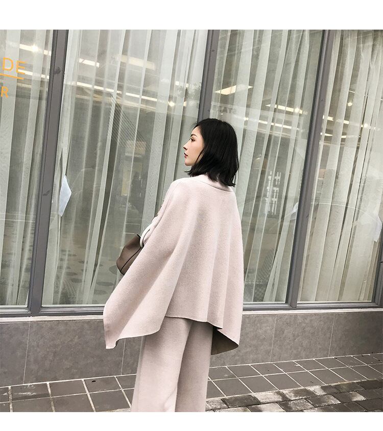 【set】ケープコート×ワイドパンツセット　M18481