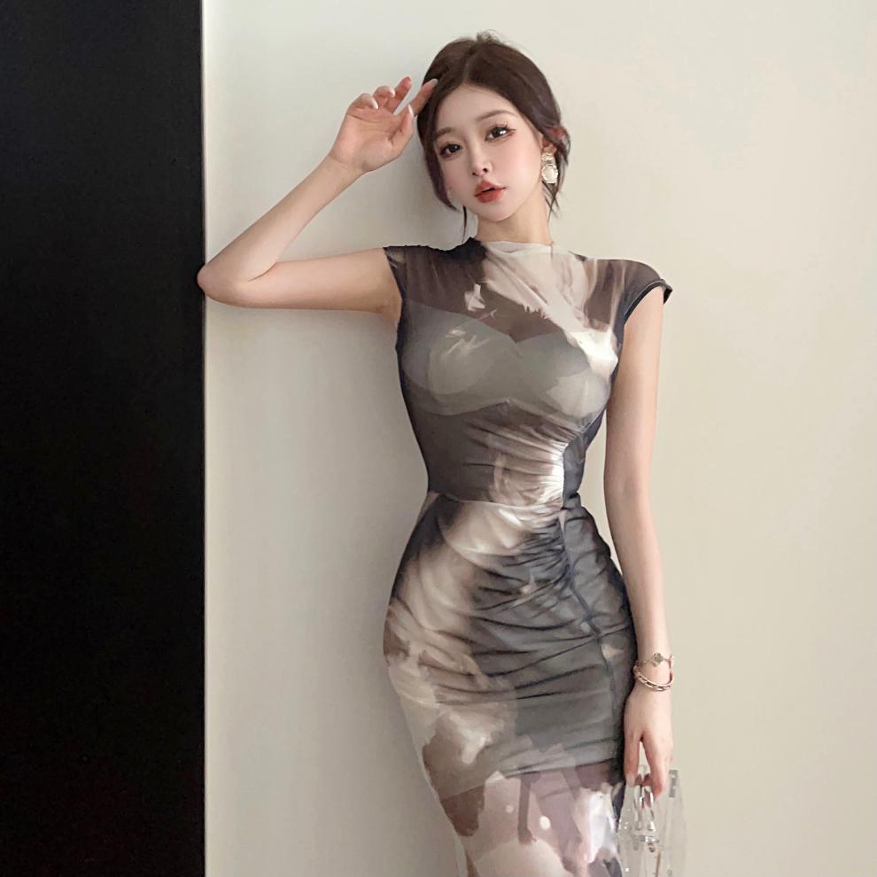 【dress】スリットワンピース　M25222