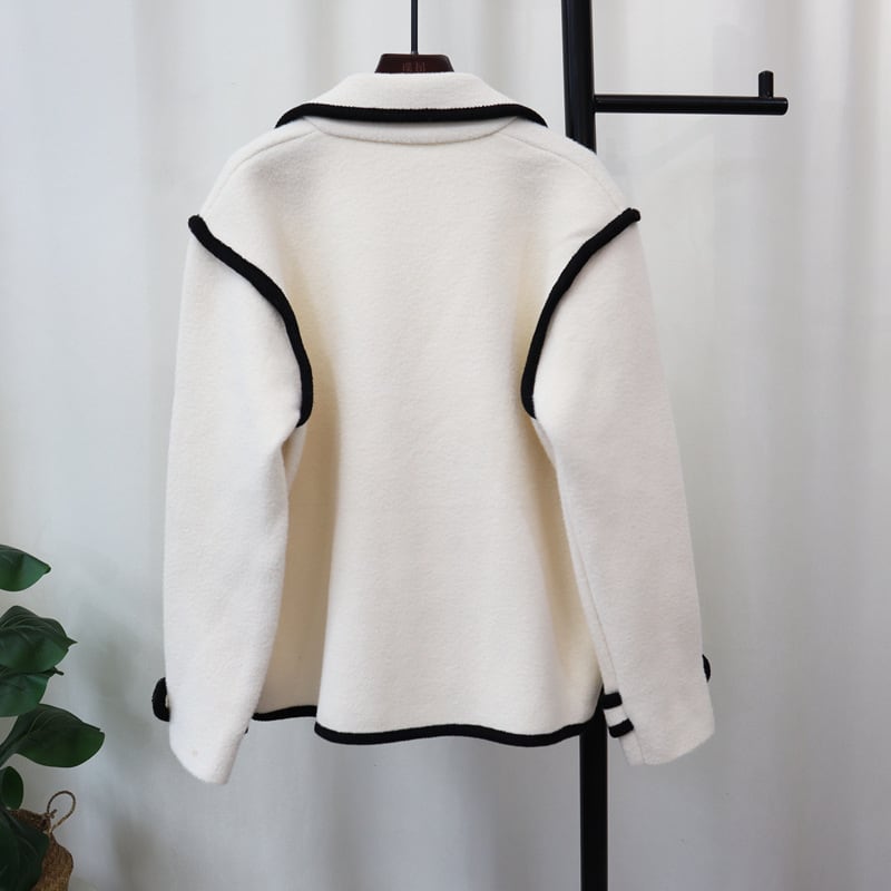 【outer】Vネックショートコート　M27779