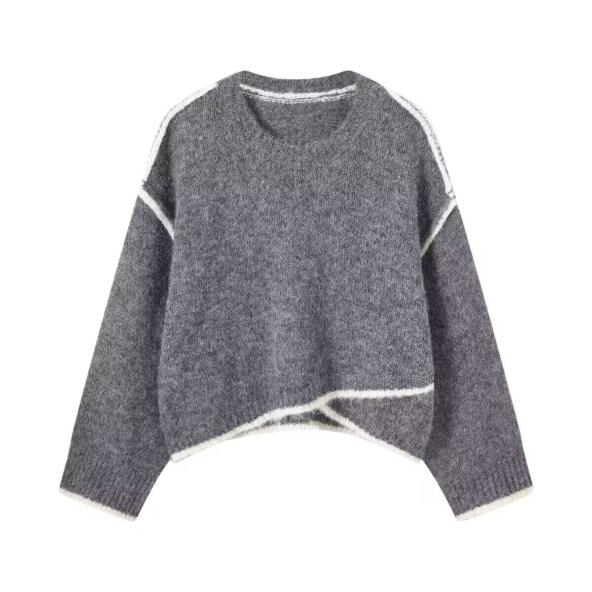 【tops】不規則 イレギュラーニットセーター　M29238